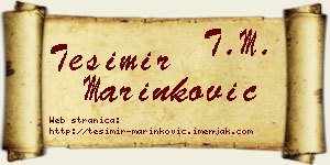 Tešimir Marinković vizit kartica